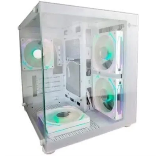 Gabinete Gamer Aquário em Vidro Com 4 Fans RGB Hayom+Cooler CPU