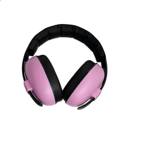 protetor auricular abafador ruido infantil criança autista fone som tea -rosa