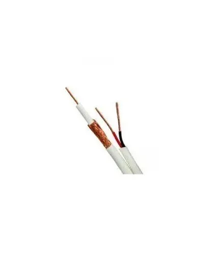 Cabo Coaxial Camera 4mm 80% Al+bipolar Cobre 26awg Br 100m Branco