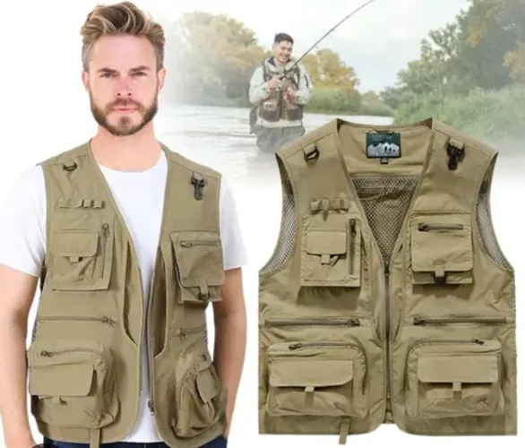 Colete camping repórter biologo 