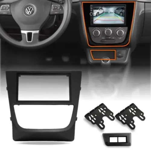 Moldura Gol G5 Saveiro G5 Voyage G5 para multimidias 2 din 7 polegadas