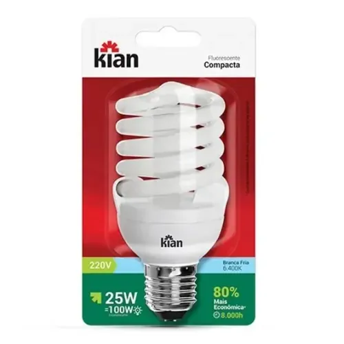 LAMPADA FLUORESCENTE  25W X 220V 6400K