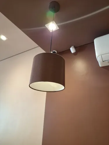 Luminária Pendente marrom escuro ( já com lâmpada Led inclusa)