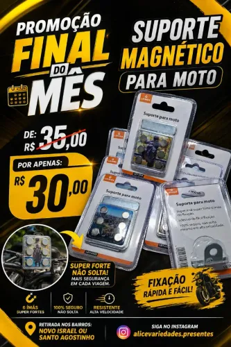 Suporte magnético para moto