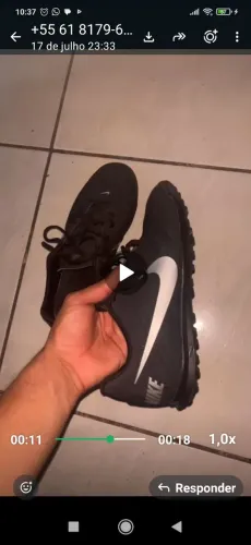 Vendo chuteira socyt da Nike, usada apenas uma vez... informações pelo whatsapp *!
