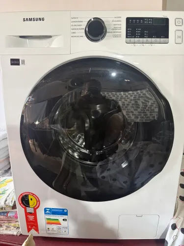Lavadora Inverter Samsung Porta Black Ww11t Branca 11kg Cor Branco