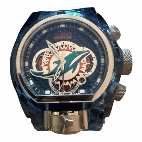 Relógio Invicta Bolt Zeus NFL Miami Dolphins 50mm