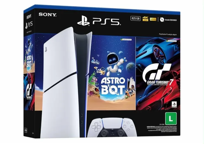 PlayStation 5 Digital 825Gb com 2 Jogos - Novo