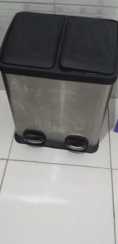 Lixeira 30 litros inox
