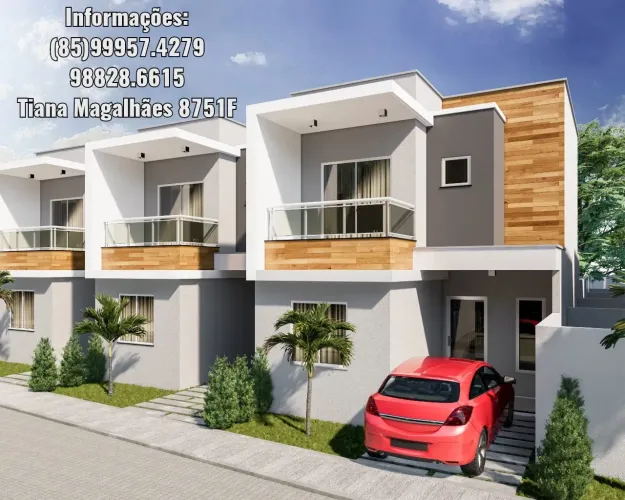 Casas novas no Jardim icarai,Opções com 02 e 03 Quartos,até 96m², Lazer com Piscina,17m² d