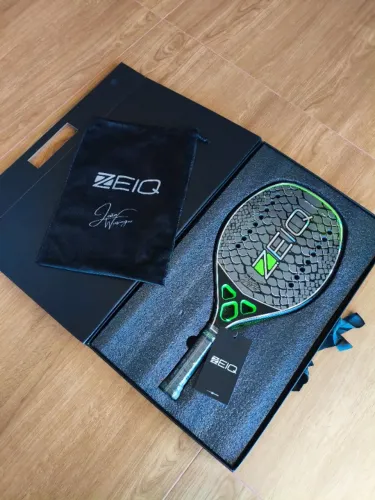 Raquete Beach Tennis Zeiq Snake Jw Carbono 3k Profissional Peso 319g Balance 25
