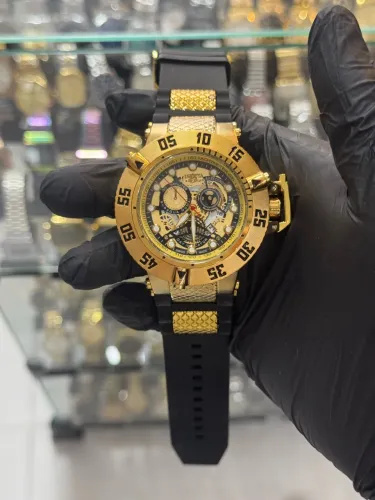 Relógio invicta pulseira de borracha prova dagua