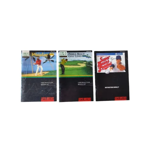 Lote 3 Manuais Snes Waialae, Pebble Beach Golf Links e Super Bases Loaded