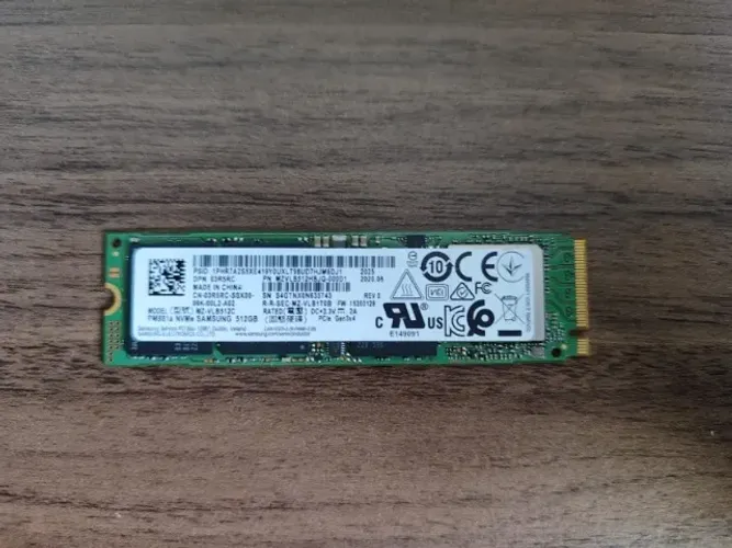 SSD Samsung 512GB NVMe M.2 2280 PCIe Gen3x4