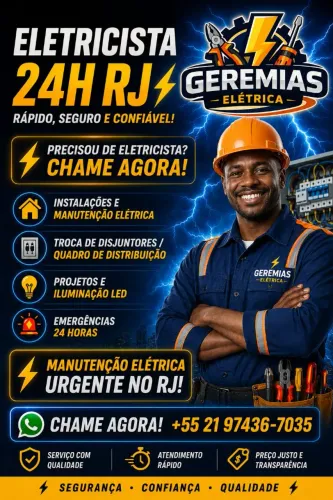 Eletricista 24h RJ | Emergência Elétrica | Instalação e Manutenção