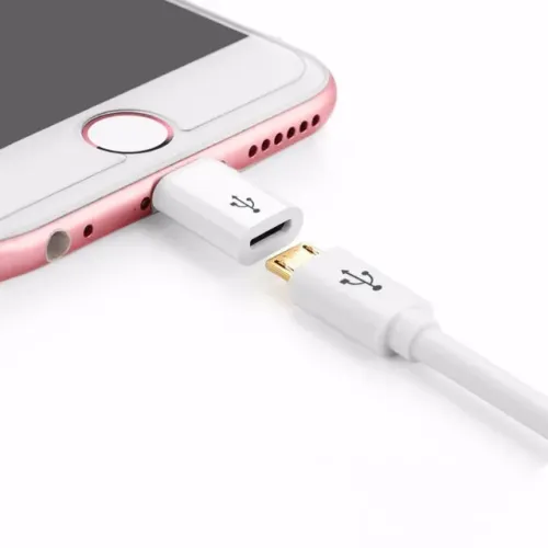 Adaptador Iphone Macho Para Mini Usb Fêmea 