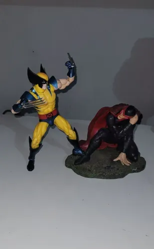 2 bonecos wolverine e magneto action figure xmen mutantes