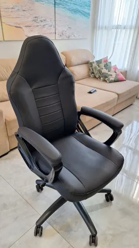 Cadeira Gamer DT3 GTO Preta - Estofado e Couro TOTALMENTE NOVOS