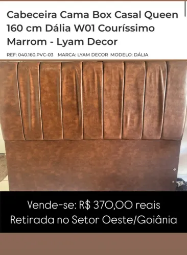 Cabeceira Dália W01 Couríssimo sintético para cama box queen