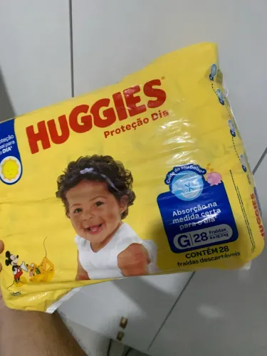 Fralda Huggies proteção dia G 28