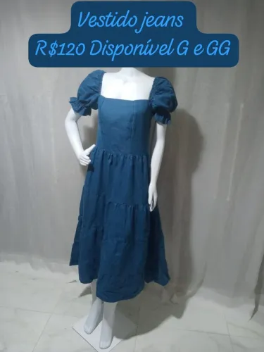 Vestido Jeans Midi Adulto
