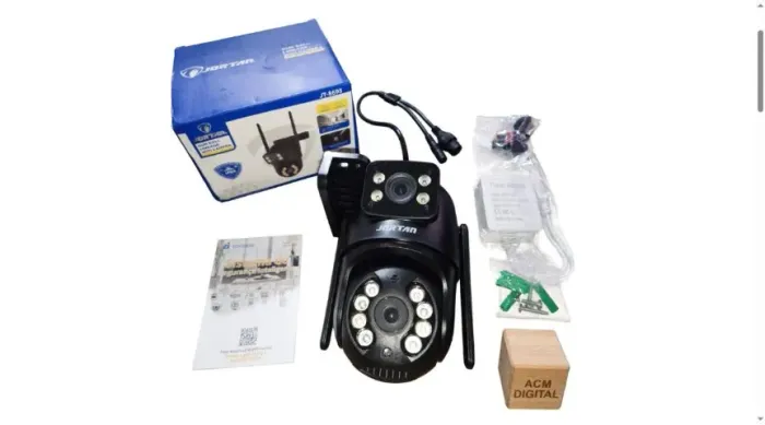 Câmera WiFi Jortan JT-8695 Dual Lente PTZ Externa IP66 Full HD Yoosee - Nova