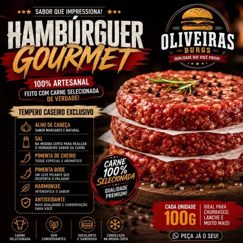 Hambúrguer Artesanal 100g