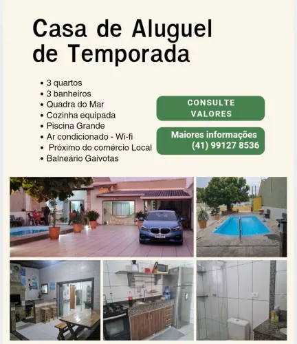 Aluguel de temporada Balneário Gaivotas - Matinhos PR