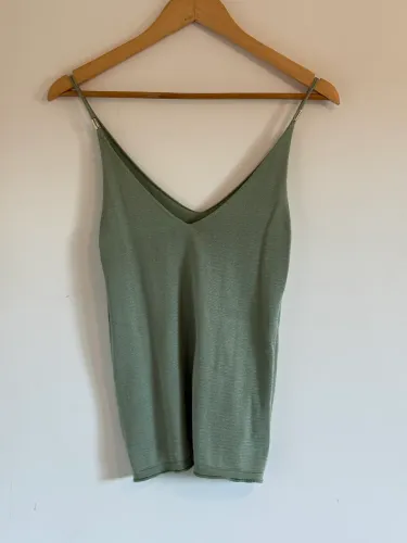 Blusa de Tricot Verde P 