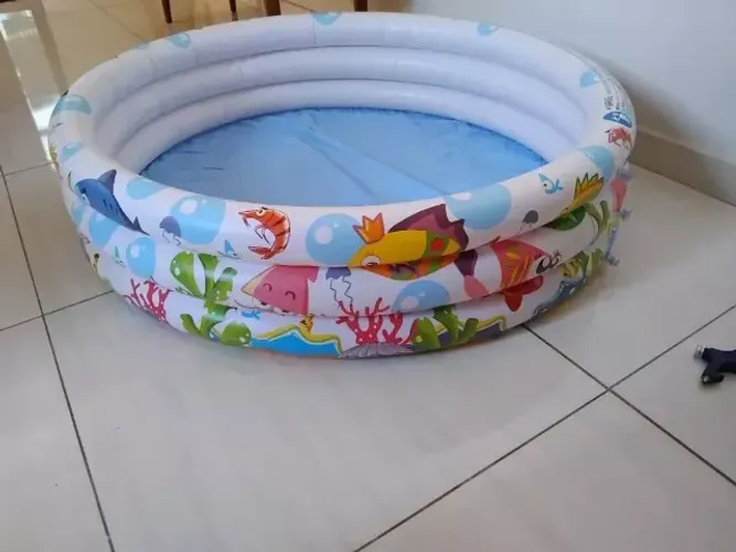 Piscina infantil inflável redonda criança 180 litros verão