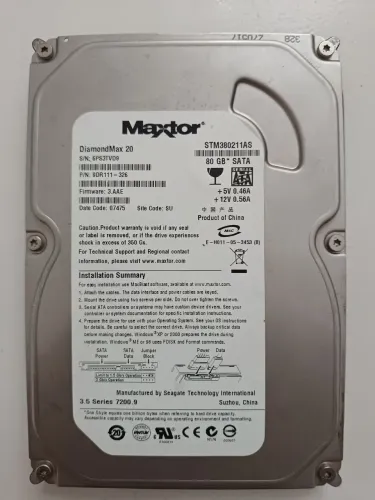 Hd maxtor 80GB 100% Saudável 