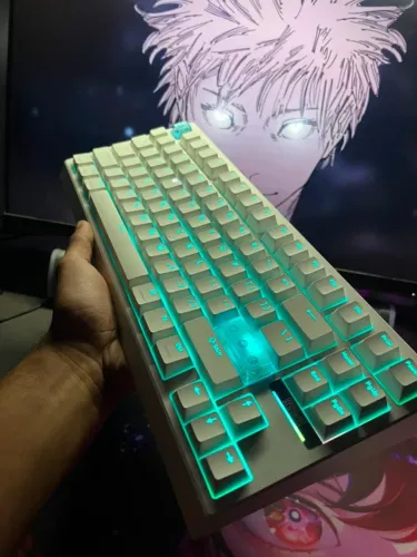 TECLADO MAGNETICO SEM FIO - EPOMAKER G84 HE BRANCO (NOVO, LACRADO!)