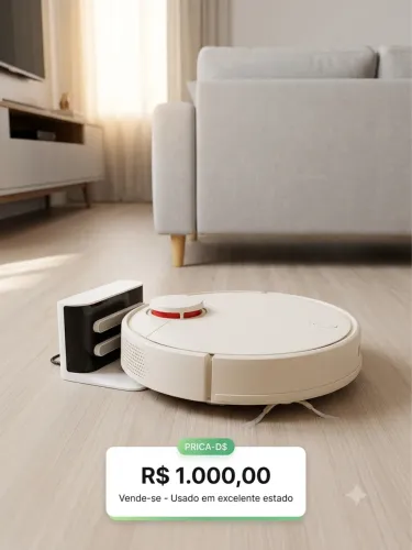 Aspirador Robô Xiaomi (Mapeamento Inteligente + Base de Carregamento) - Excelente Estado!