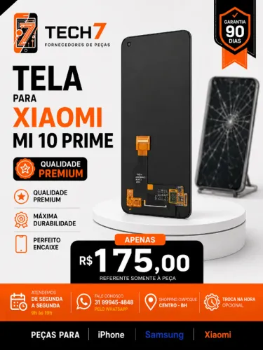 Tela Xiaomi Mi 10 PRIME - Bom Custo-Beneficio com Garantia de 90 Dias