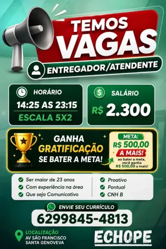 Oportunidade de emprego 