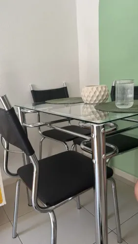 Mesa de inox 4 cadeiras