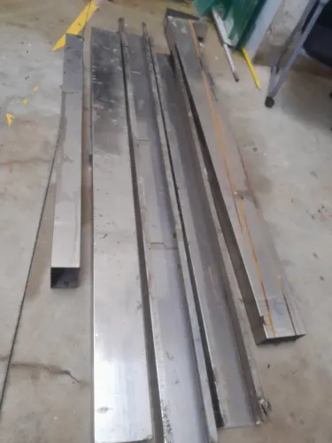 Inox chapa U e  tubo retangular