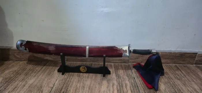Espada chinesa decorativa com bainha e suporte espadaa decorativa estilo dao, sem fio