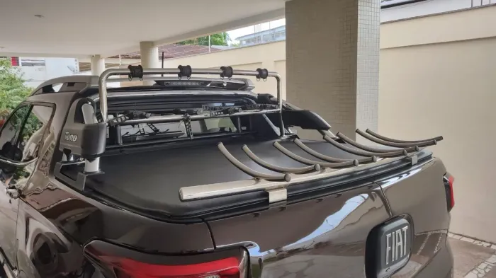 Transbike suporte caseiro para Fiat Toro Ranch