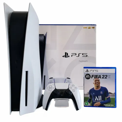 Playstation 5 fat com leitor de disco.