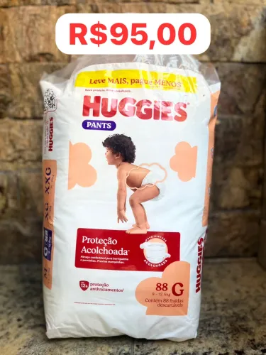 Fralda G Huggies 88 unidades
