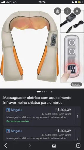 Massageador eletrônico ombros