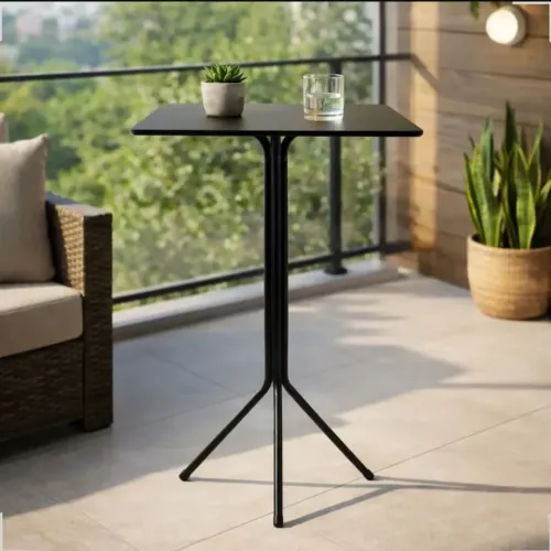 Mesa com tampo quadrada alta