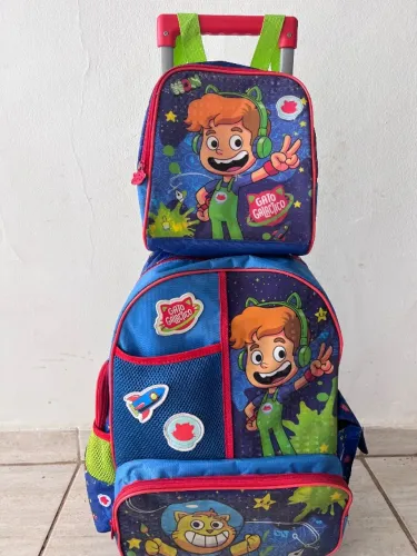 Mochila infantil tema Gato Galáctico