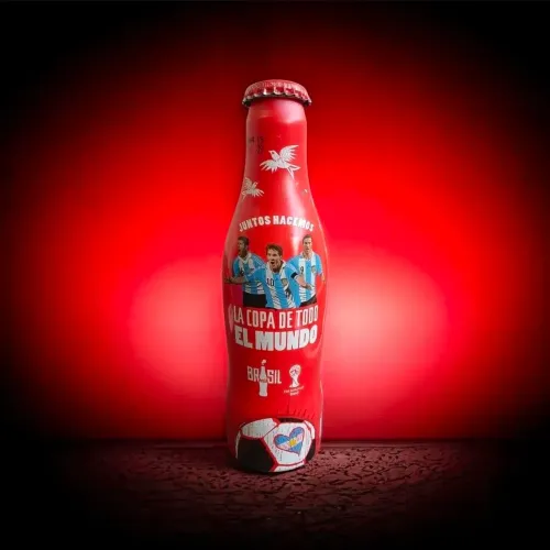 Garrafa colecionável de alumínio da Coca-Cola da Copa do Mundo FIFA