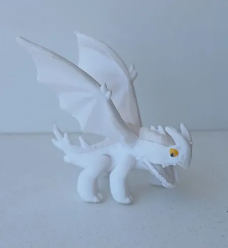 BONECO MINIATURA COMO TREINAR O SEU DRAGÃO TERROR DA NOITE BRANCO