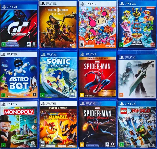 Jogos de PS5 e PS4 novos e seminovos
