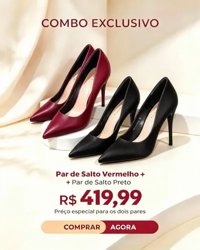 2 sapatos de salto scarpin