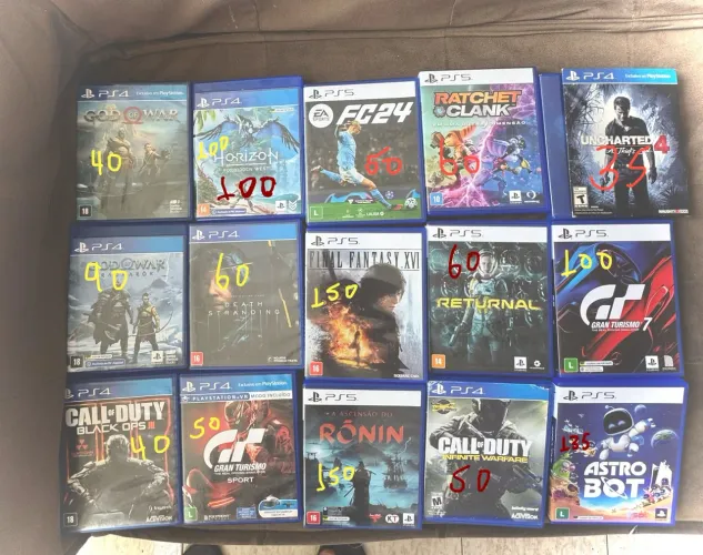 Jogos ps5 e ps4