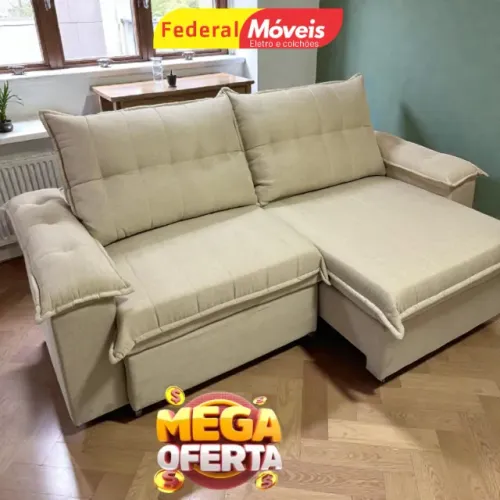 Sofá 2,50m em Linho Premium - Promoção!